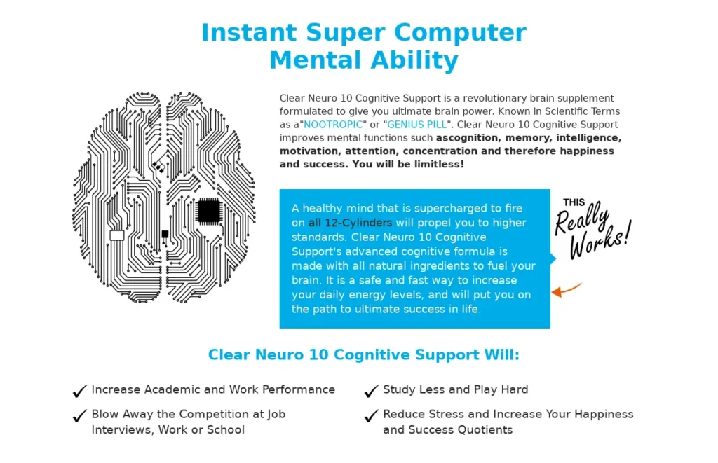 Clear Neuro 10 Cognitive Support